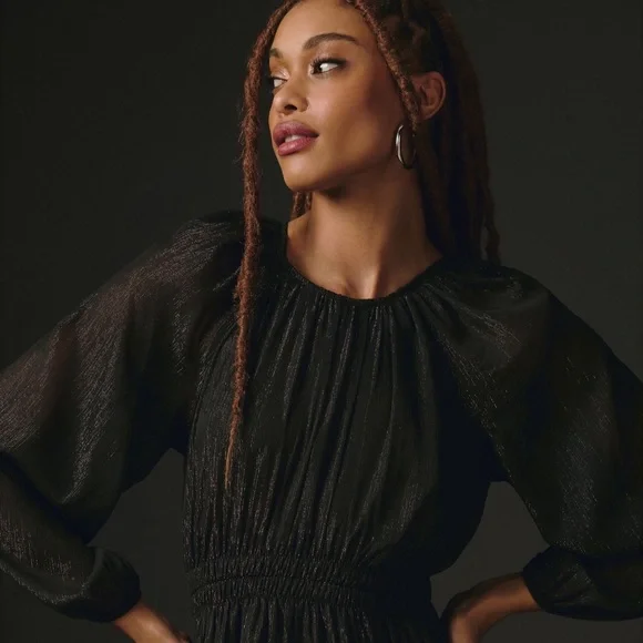 Anthropologie Moon River crewneck midi dress 👗 - Picture 3 of 6